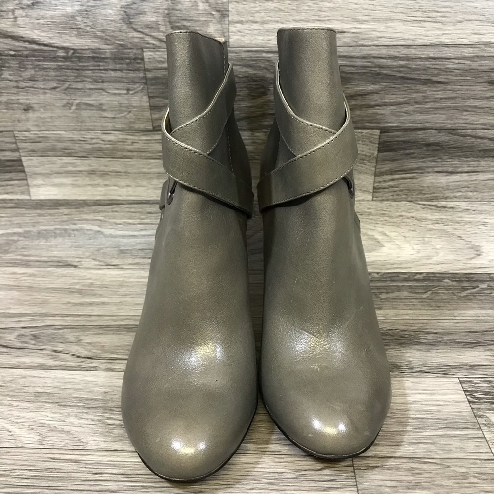 Sole Society Julianne Hough Gray Leather Boots View 4
